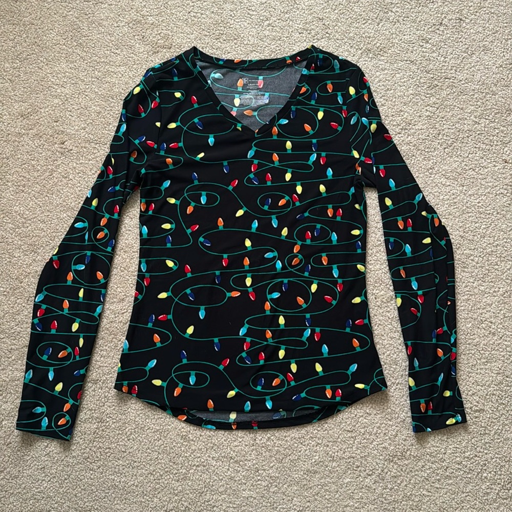 Christmas lights long sleeve shirt